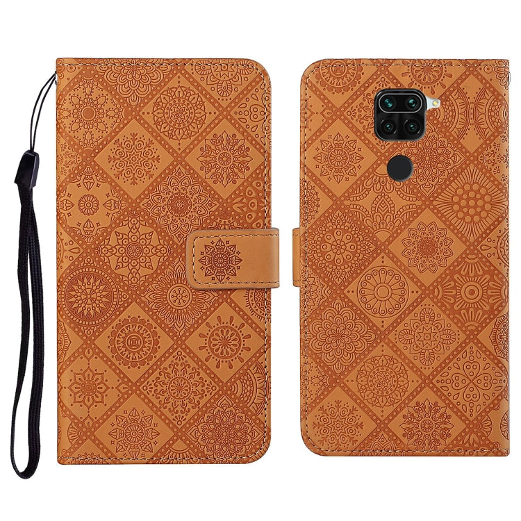 Terracotta embossed flip leather phone case with card holder, wrist strap, and camera cutout