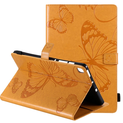 Orange butterfly-pattern flip leather case with built-in stand for tablet