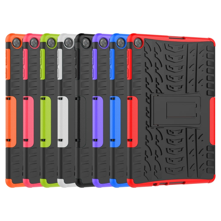 Assorted color rugged tablet cases with textured backs and stand holders