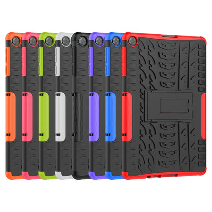 Assorted color rugged tablet cases with textured backs and stand holders