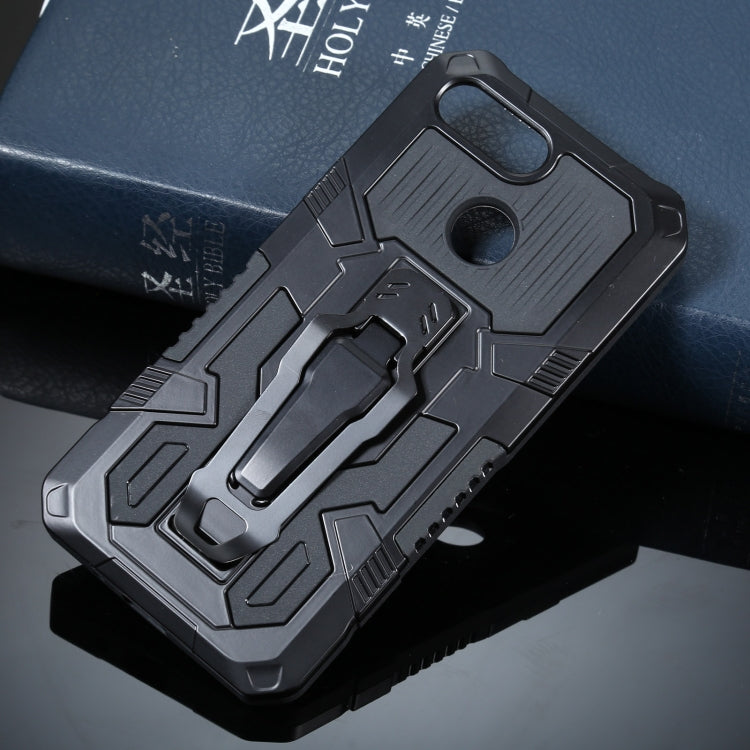Rugged shockproof TPU phone case with textured armor back, dark gray with cutouts