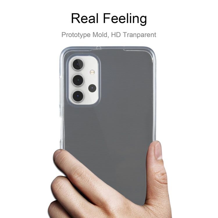 Transparent TPU phone case on back of phone, shown with hand holding