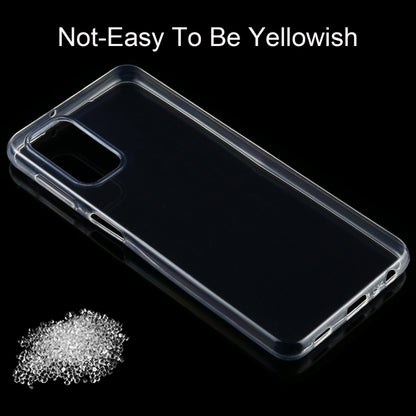 Clear transparent TPU case covering corners with button openings