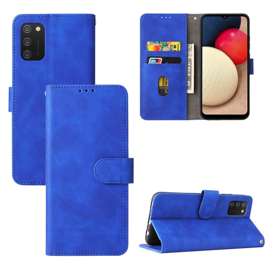Blue PU leather flip phone case with magnetic buckle and card holder slots