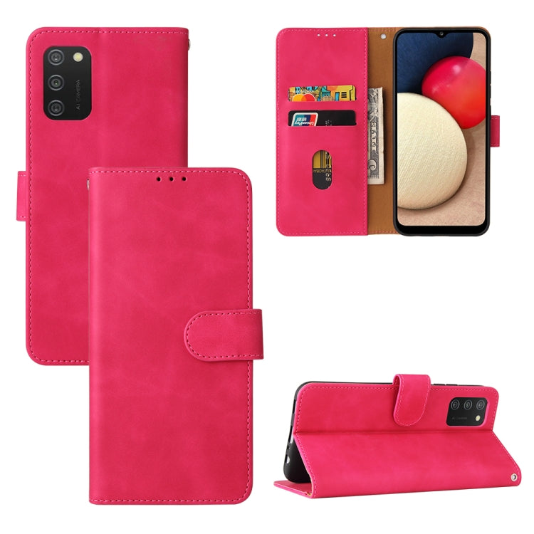 Rose red PU leather flip phone case with magnetic buckle and card holder