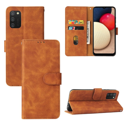 Brown PU leather flip phone case with magnetic buckle and card holder slots