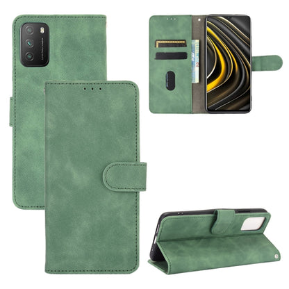 Green PU leather flip wallet case with magnetic closure, card slot, and phone holder.