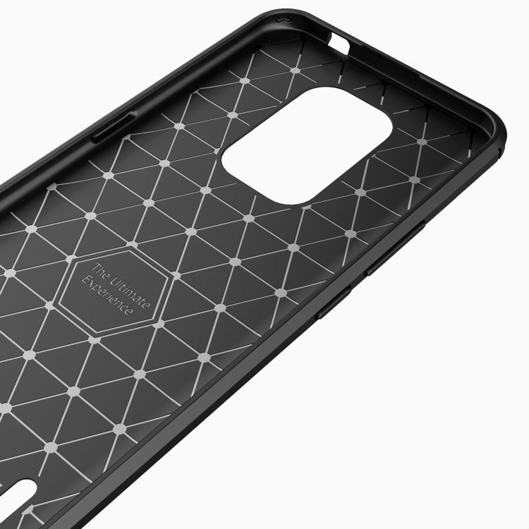 Black TPU phone case interior with geometric texture and camera cutout