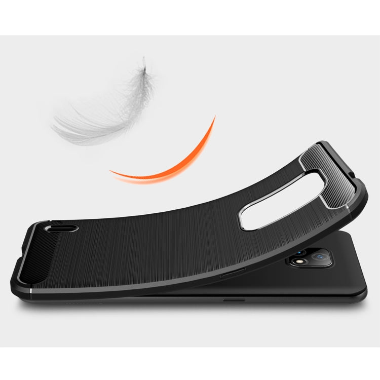 Black TPU phone case with brushed finish and raised corner protection
