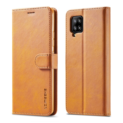 Flip leather phone wallet case with card holder, brown, horizontal flip