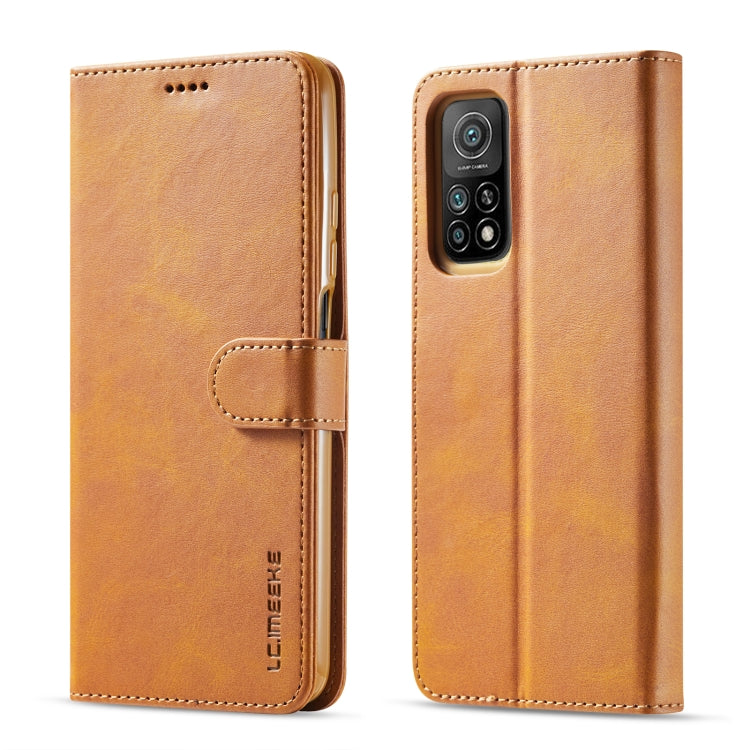Brown leather flip case with card holder; back shows camera cutouts