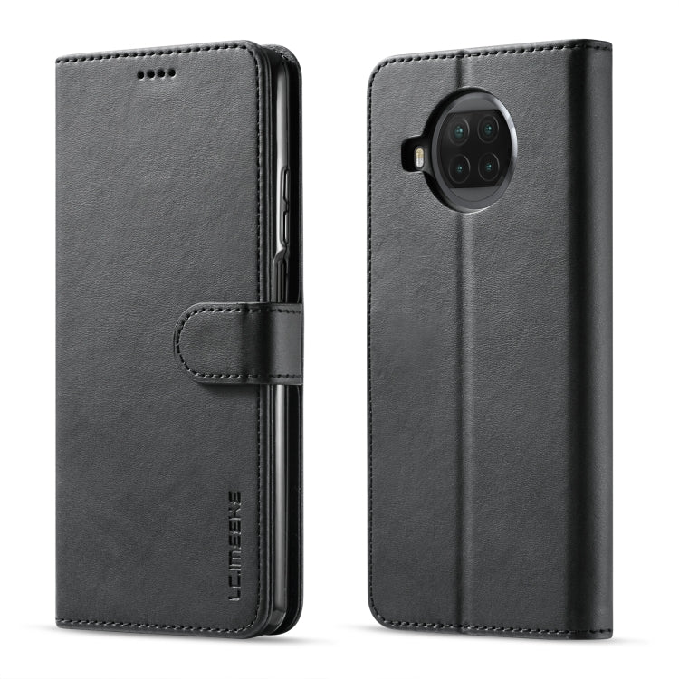 Flip leather phone wallet case with card holder, dark gray, horizontal flip