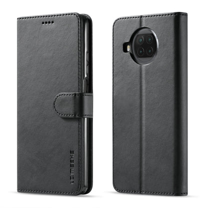 Flip leather phone wallet case with card holder, dark gray, horizontal flip