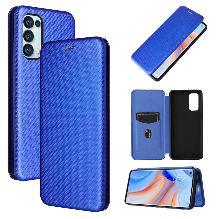 Vivid blue carbon fiber texture magnetic flip phone case with card slot for mobile device