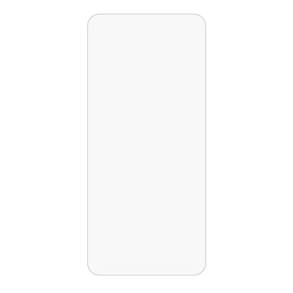Clear 2.5D tempered glass screen protector film, rectangular for smartphone display.
