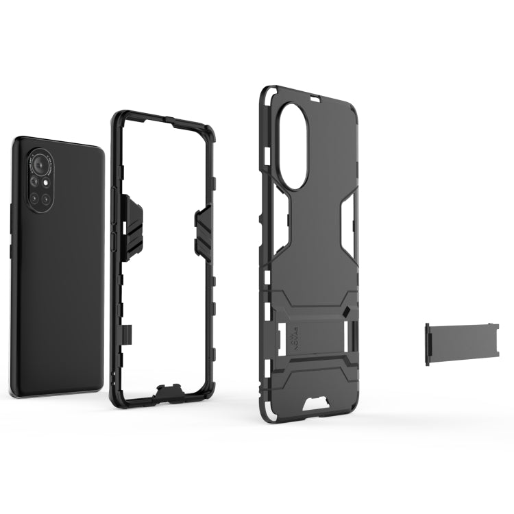 Black shockproof protective phone case with raised frame and camera cutout