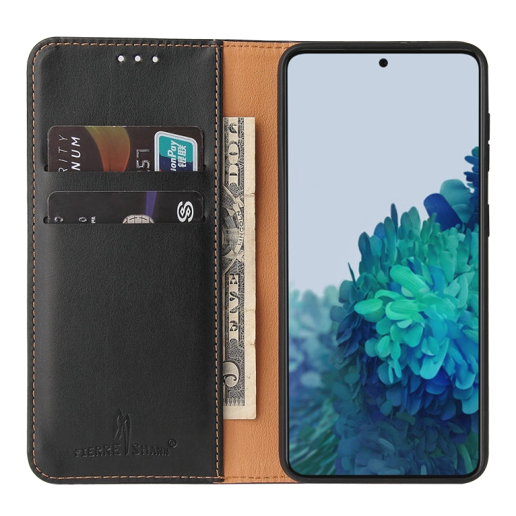 Black flip PU leather phone wallet case with card slots and inner phone holder