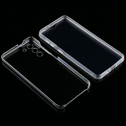 Ultra-thin transparent TPU phone case set, front and back with camera cutouts