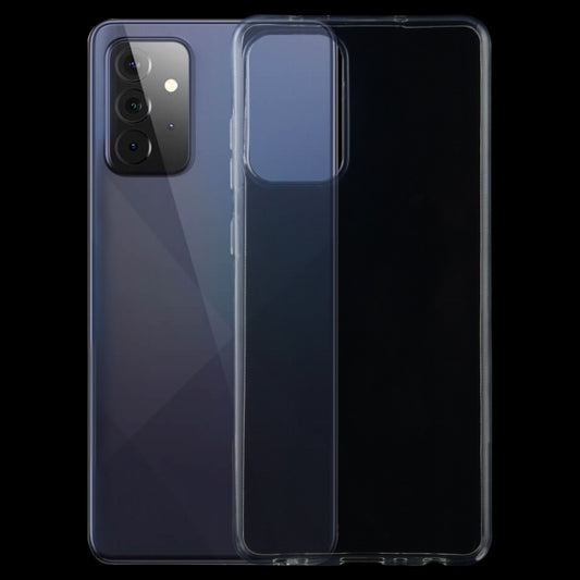Transparent TPU phone case with camera cutouts for a Samsung-style smartphone
