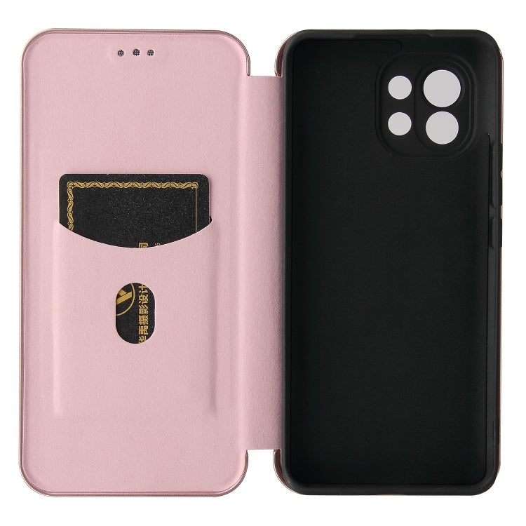 Pink magnetic flip phone case showing card slot and inner phone protection