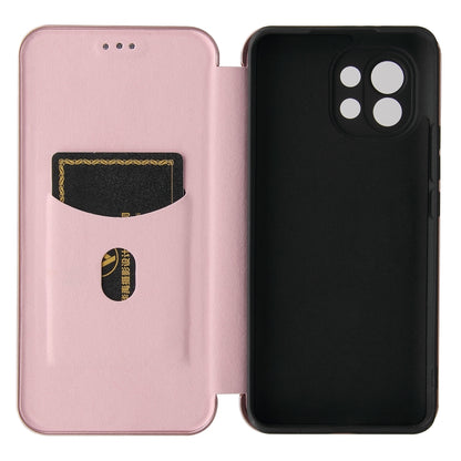 Pink magnetic flip phone case showing card slot and inner phone protection