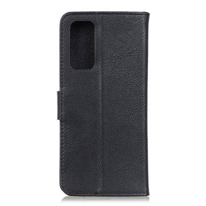KHAZNEH black textured flip wallet case with cutout for camera and ports