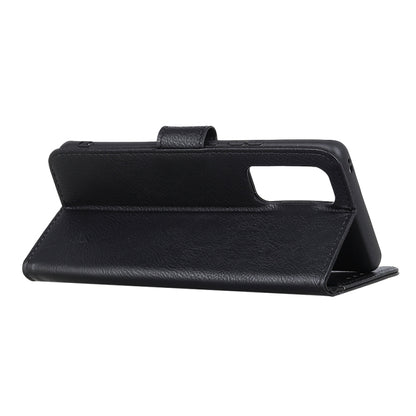 KHAZNEH black flip wallet phone case with stand-style back and top grip