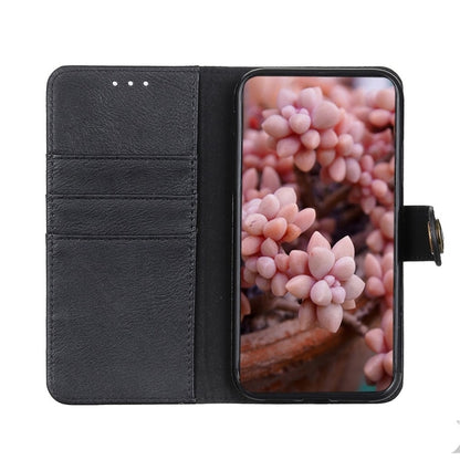 KHAZNEH black flip wallet case interior with card slots and phone window