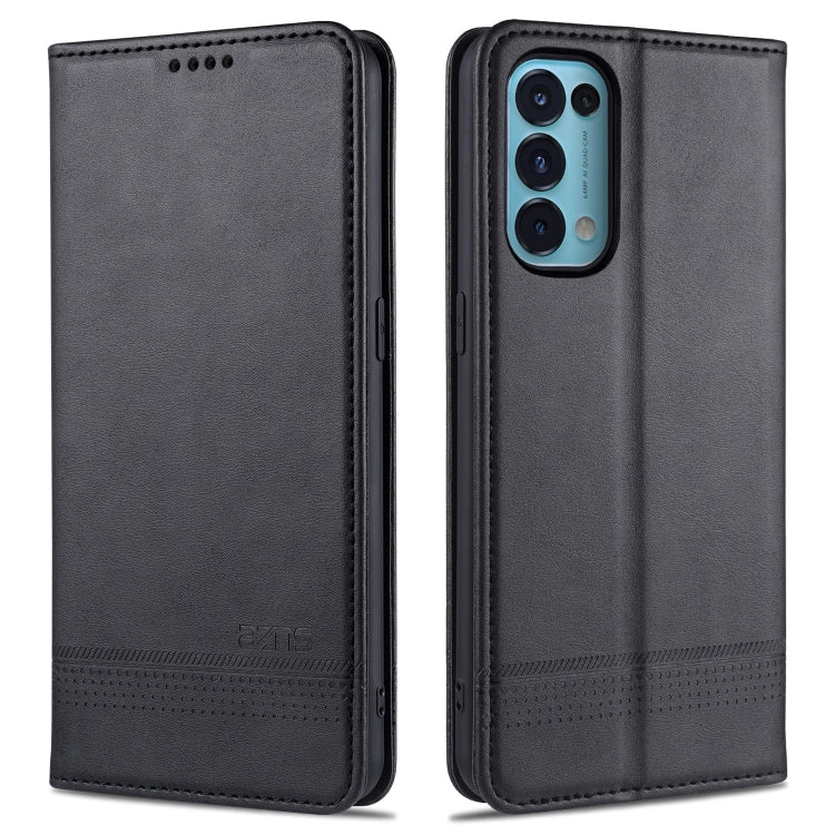 Magnetic flip leather case with card slots, black, textured leather look