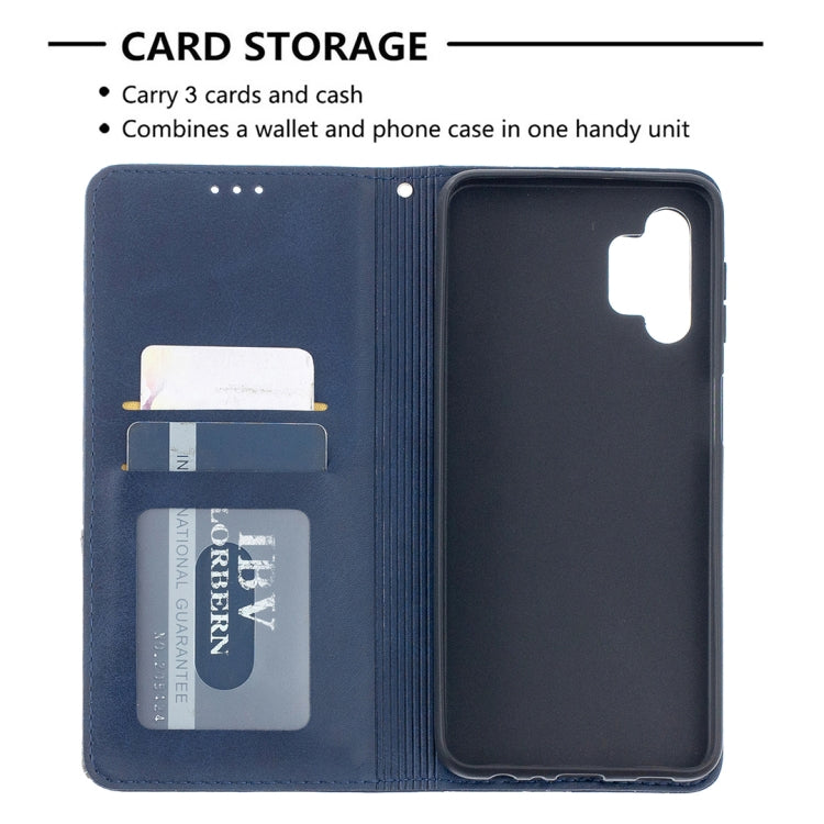 Blue leather wallet phone case with card storage compartment and flip cover