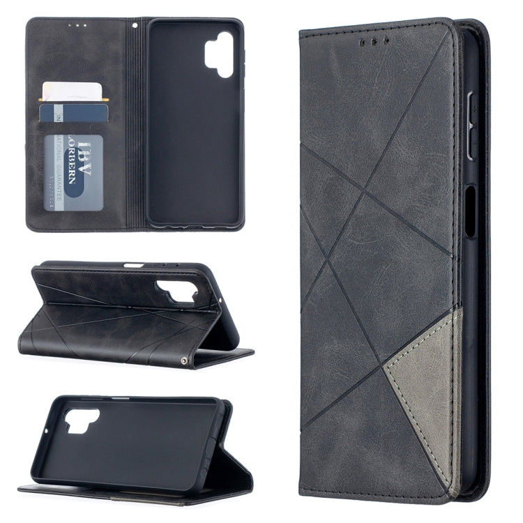 Dark gray leather magnetic flip wallet case with card slots and photo frame, side buttons