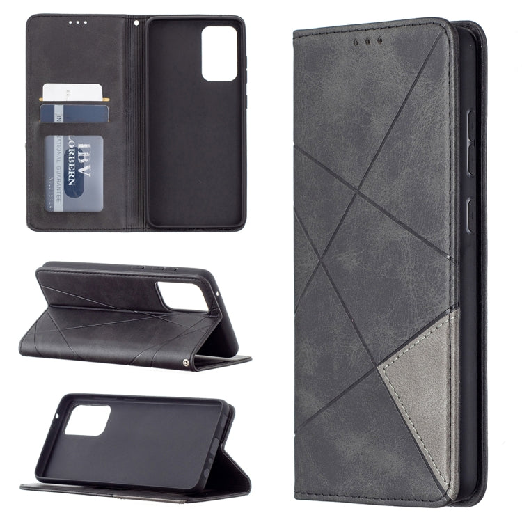 Gray leather magnetic flip wallet case with card slots and photo frame, front angled