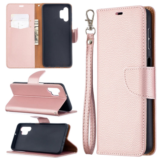 Rose gold textured PU leather phone wallet case with wrist lanyard and card slots