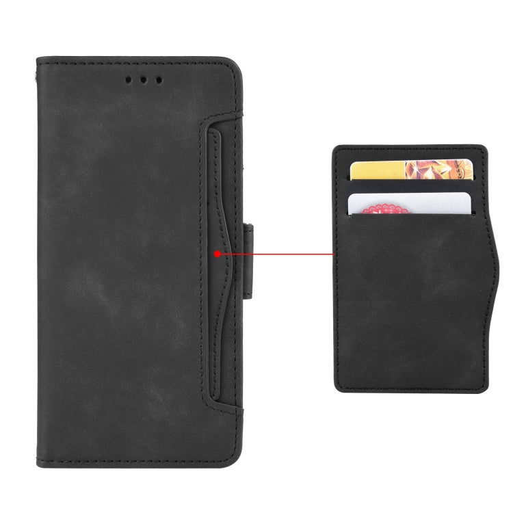 Black flip leather phone case with interior card slot pocket