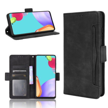 Black flip leather phone case with card slots and holder stand