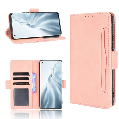Pink leather flip phone case with card slots and vertical holder, photo frame window