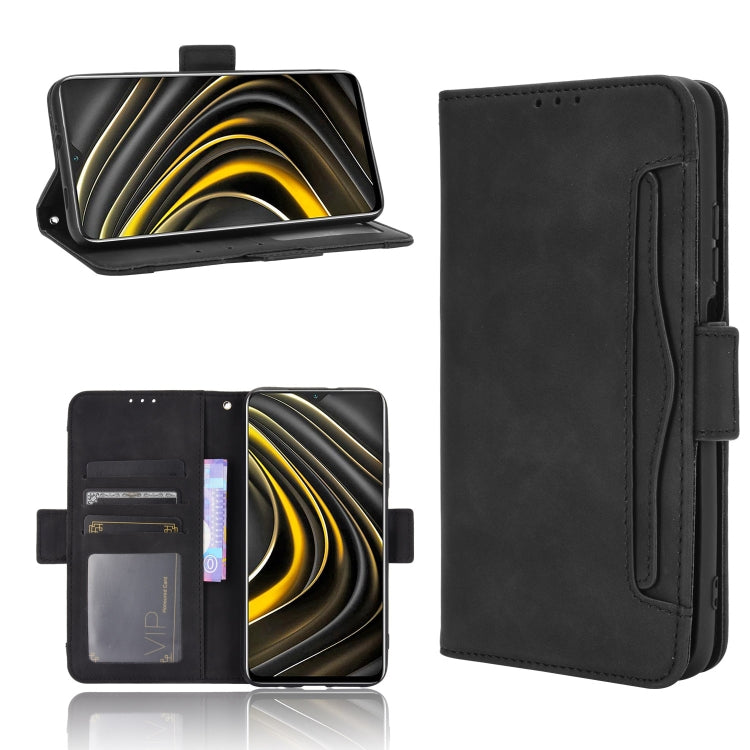 Black leather flip phone case with card slots and vertical holder, photo frame window