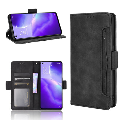 Black flip leather phone case with card slots and photo holder, vertical side view