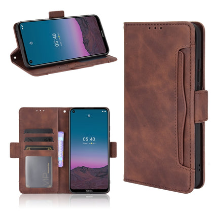 Brown leather flip phone case with card slots and photo window holder
