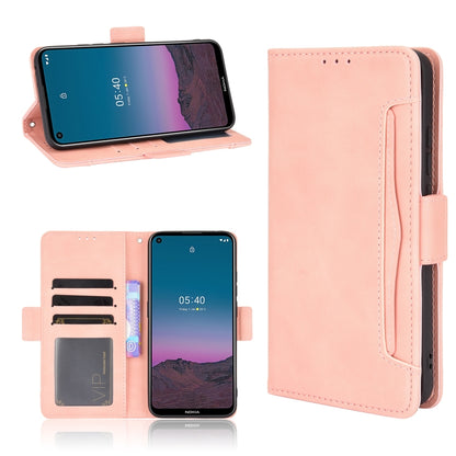Pink leather flip phone case with card slots and photo window holder