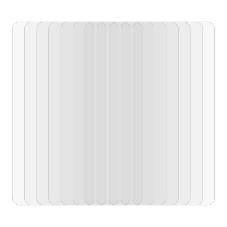 Tempered glass screen protector films pack of 10, clear covers with rounded corners