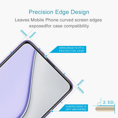Tempered glass screen protector with precision edge design for curved phone screens