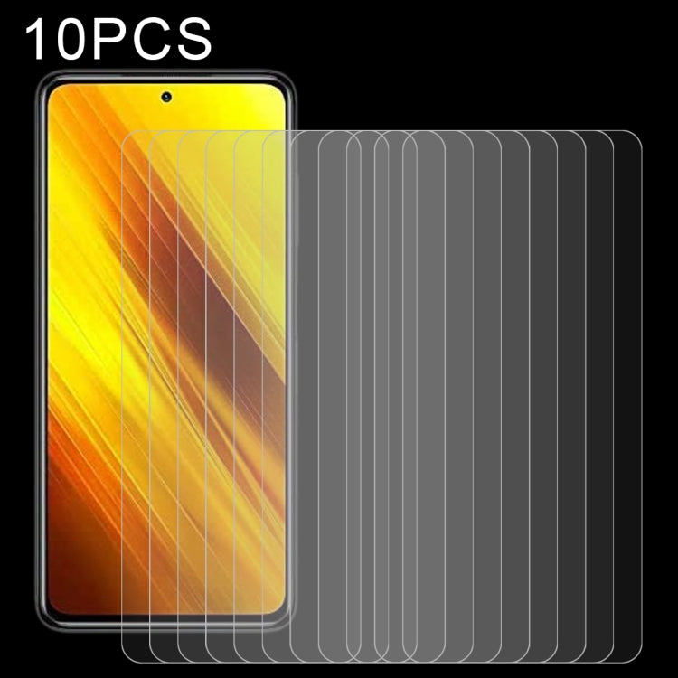Tempered glass screen protector films pack of 10, clear 2.5D screen covers