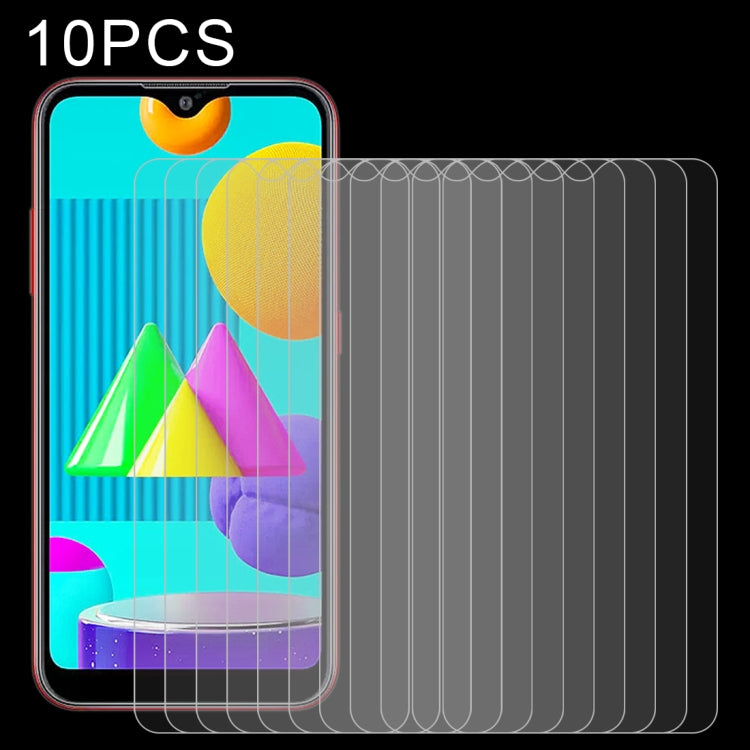 10-pack tempered glass screen protectors, curved fit on phone screen (multicolor display).