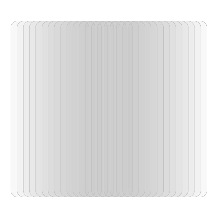Pack of 50 clear tempered glass screen protectors, protective film sheets