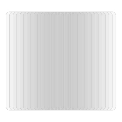 Pack of 50 clear tempered glass screen protectors, protective film sheets