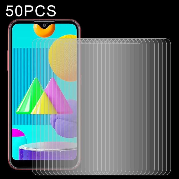 50-pack 9H 2.5D tempered glass screen protectors, clear, for phone fronts