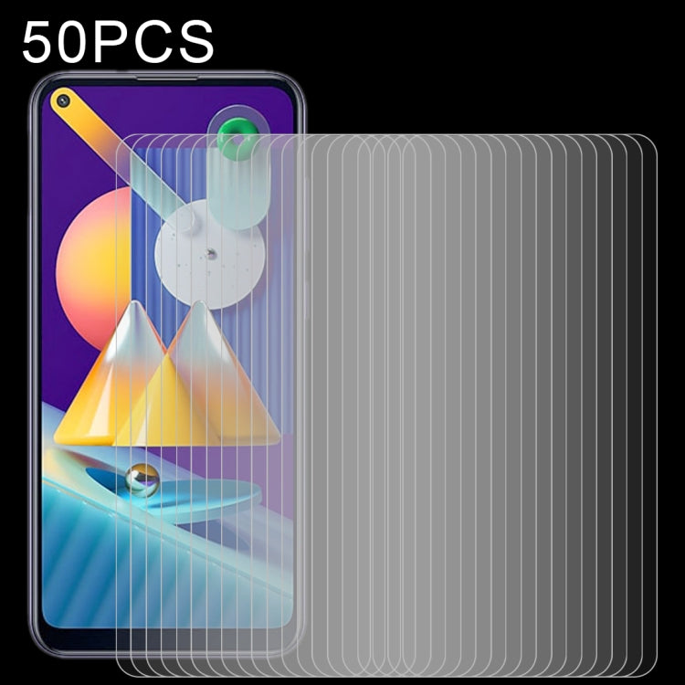 50-pack 9H 2.5D tempered glass screen protectors, clear, for phone fronts