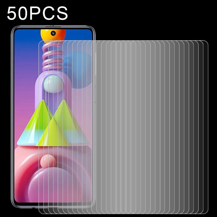 50-pack 9H 2.5D tempered glass screen protectors, clear, for phone fronts