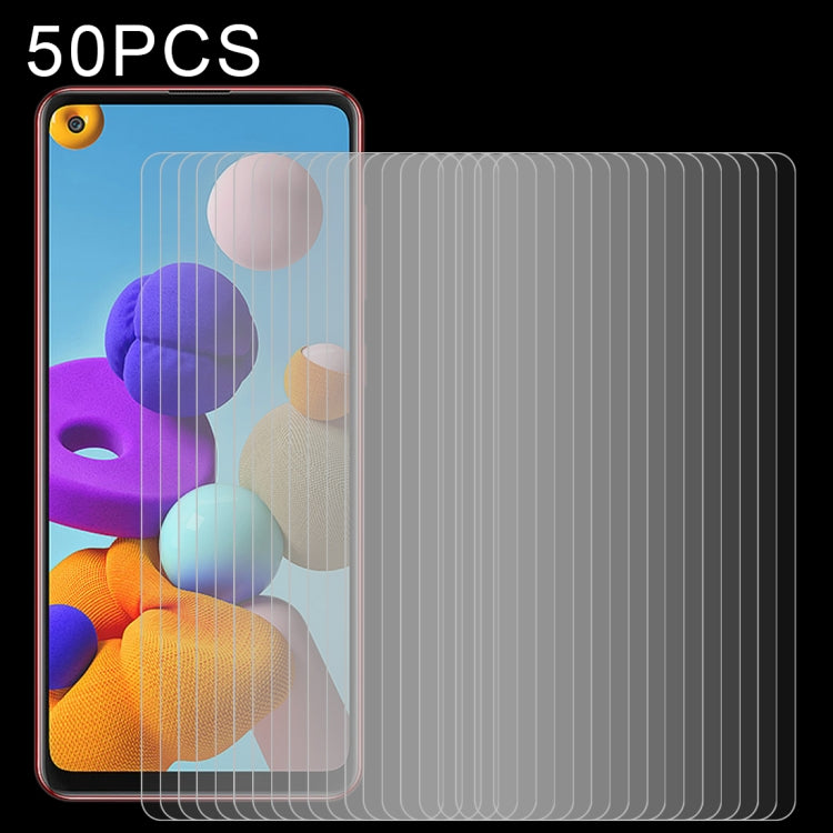 50-pack 9H 2.5D tempered glass screen protectors, clear, for phone fronts